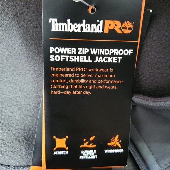 New Timberland Pro Men's Jacket Softshell Windproof Water Repel Workwear Coat M - Picture 8 of 9